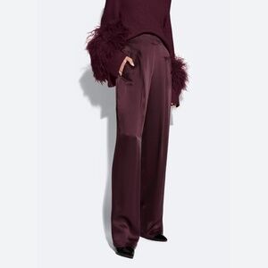 Lapointe burgundy silk pants